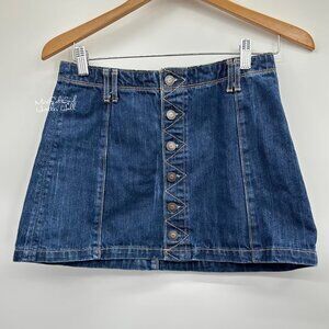 Hollister Button-Front Denim Mini Skirt Size 26
